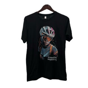 Black Girls Do Bike BGDB T Shirt #WeOutside Graphic Cycling Tee Black